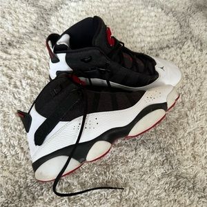 Jordan 6 Rings black white gym red size 12. Used. No box.
